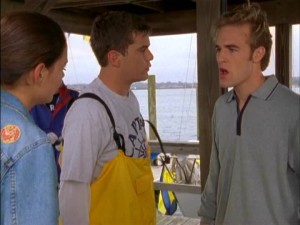Pacey blows a gentle breeze upon the gaping maw of Dawson